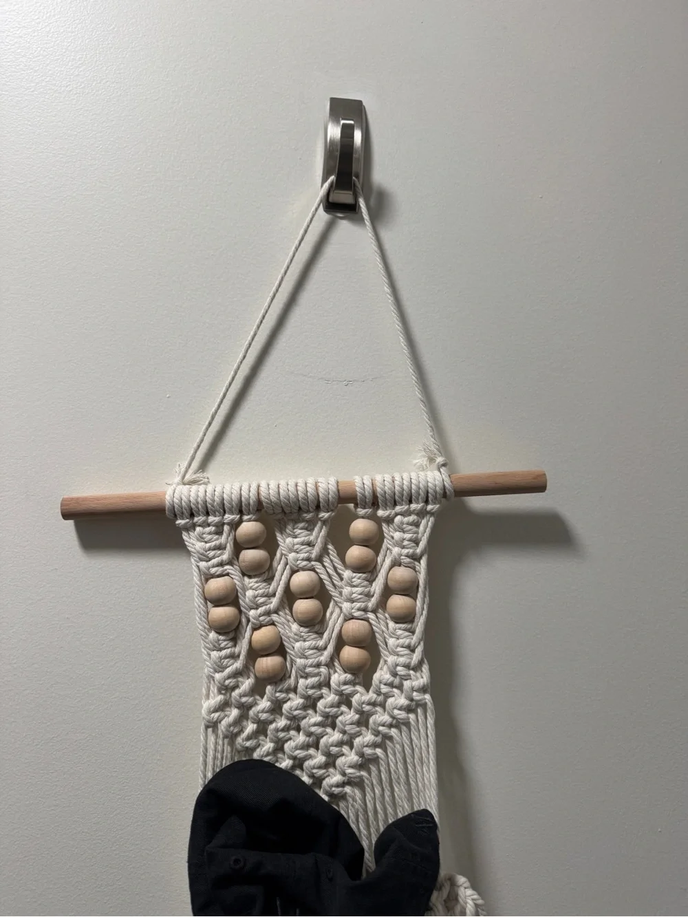 Boho Beige macrame hat holder 45 Inches